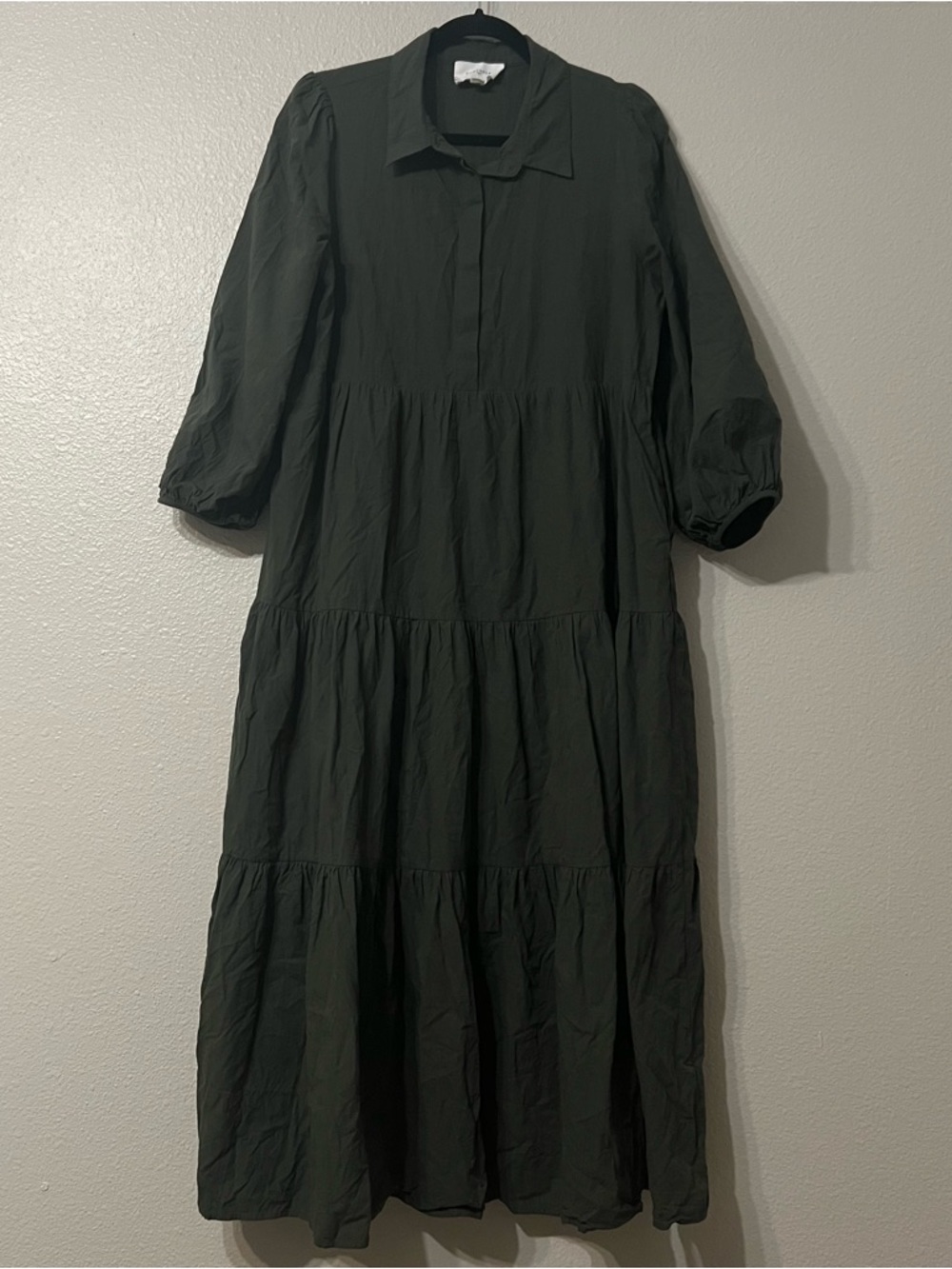 Tuckernuck Pomander Place Mabel Tiered Maxi Shirt Dress XL